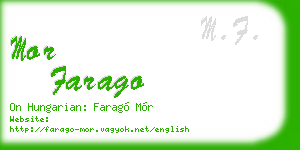 mor farago business card